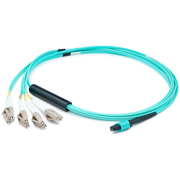 Add-On This Is A 15M Mpo (Female) To 8Xlc (Male) 8-Strand Aqua Riser-Rated ADD-MPO-4LC15M5OM3 - main